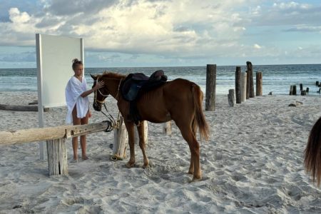 Equitazione sulla spiaggia a Salalah